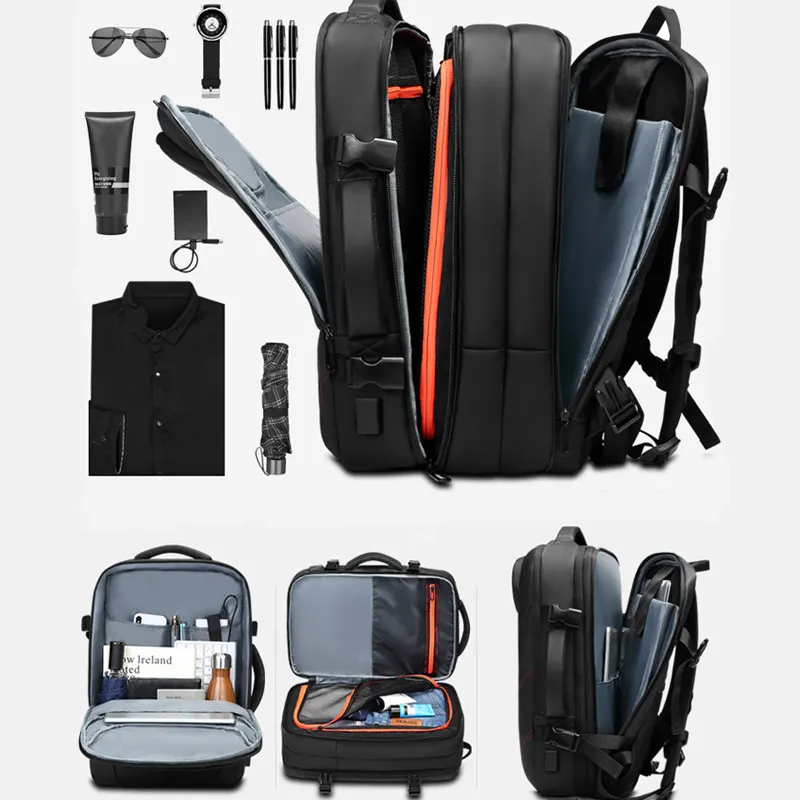 travel luxury usb water resistant expandable backpacks business man laptop bag premium 2020