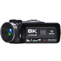 Caméra numérique 8k avec enregistrement en time-lapse, Wi-Fi intégré, enregistrement de mouvement, vision nocturne IR, sortie HDMI, caméra numérique professionnelle 8k