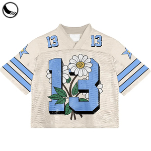 Maglia da Football Americano in Rete Tinta Unita Stile Hip Hop per Allenamento Sportivo T-shirt da Football per Adulti/Ragazzi - Product Image 3