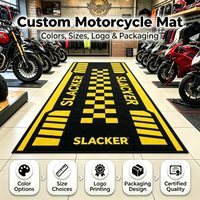 Maßgefertigte Pit-Matte mit Personalisiertem Aufdruck, Rutschfeste Garagenbodenmatte für Motorradwerkstätten und Markenpräsentation