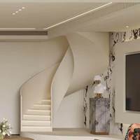 Escalier en colimaçon de luxe en métal, structure en acier, escalier rotatif intégré pour villa, duplex, bâtiment personnalisé en usine