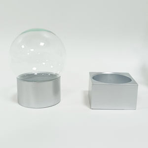 Özelleştirilmiş 100 mm çap şeffaf cam su küresi ile baz reçine fiş mühür hareket motoru ulusal DIY boş kar küresi kiti - Product Image 4