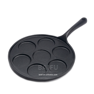 7 gâteaux antiadhésif assaisonné émaillé <span class=keywords><strong>en</strong></span> <span class=keywords><strong>fonte</strong></span> poêle à crêpes Silver Dollar crêpe plaque chauffante <span class=keywords><strong>en</strong></span> <span class=keywords><strong>fonte</strong></span> Mini crêpière crêpière - Product Image 1