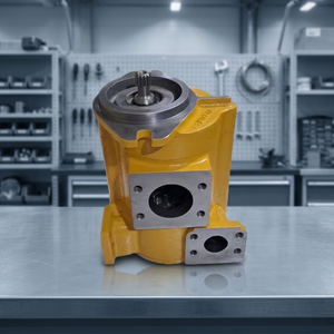 Pompe à engrenages sectionnelle 455-9638 D8T, pompe à huile hydraulique de remplacement pour tracteur D8T/D8R/D7, 2 étages, 300 bars, corps jaune - Product Image 3