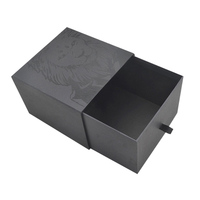 Di alta qualità su ordinazione cadrboard scatola cassetto pull out box contenitore di regalo nero