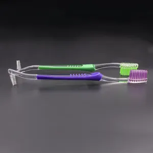 2024 Dental orthodontic small head tip single beam head soft bristles Orthodontic Toothbrush with Inter dental Brush