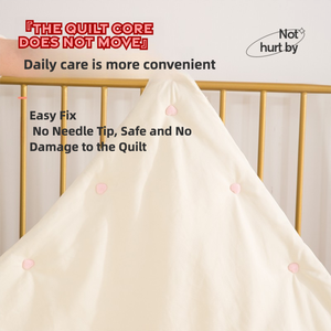 Wrinkle-Free Quilt Grippers Child Safe No Pins System 8-Pack Soft Duvet Fasteners Comforter Holder Clips for <strong>Crib</strong>/Adult Beds - Product Image 3