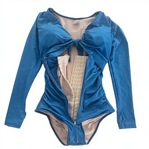 Traje de Baño Entero Shiningo Sexy de Fábrica, Nuevo Estilo, Color Sólido, Escote en V Profundo, Control Ligero, Nylon Sin Costuras, <span class=keywords><strong>Moldeador</strong></span> de Cuerpo Femenino - Product Image 2