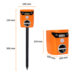 Repelente <span class=keywords><strong>de</strong></span> aves para exteriores, luz intermitente con sonido y alarma, Animal, X-PEST, alimentada por energía Solar, ultrasónico, Mole spike - Product Image 6