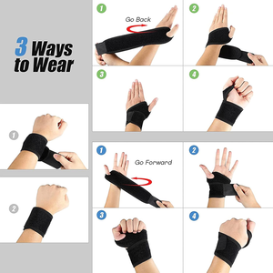 Ikat pergelangan tangan Gym Neoprene dapat disesuaikan Logo kustom pembungkus latihan angkat berat grosir untuk penggunaan musim panas - Product Image 4