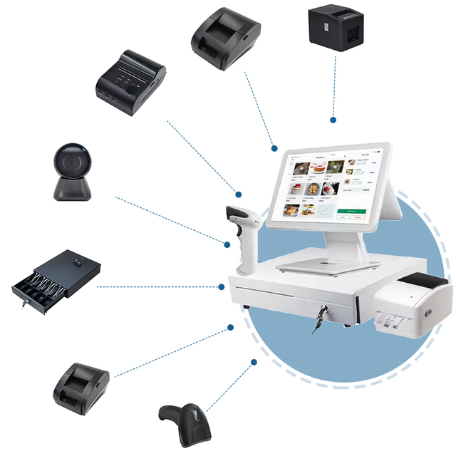 15 Inch Restaurant All-In-One Pos Automatic Machine Touch Screen Cash Register Pos Machine for Small Business
