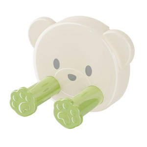 Soporte de pared con ventosa de oso lindo, organizador de cables desmontable para cocina, estante de almacenamiento de cables de alimentación - Product Image 4