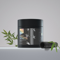 Polvo de Carbón Activado para Refrescar el Aliento de Marca Privada, Polvo Blanqueador Dental de Carbón Activado Negro con Menta Natural