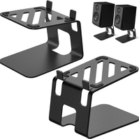 Support de moniteur de bureau personnalisé Yibo en acier inoxydable poli blanc/noir et alliage d'aluminium pour haut-parleur intelligent