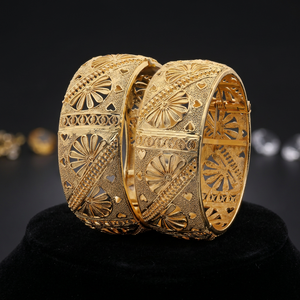 Bracelet de formage plaqué or, bracelets de mode, bracelet de luxe, bracelet traditionnel, bijoux en laiton rempli d'or. - Product Image 2