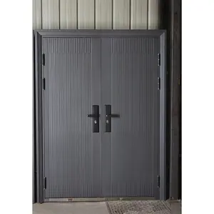 托马双外前安全入口金属别墅门铝制前入口门设计