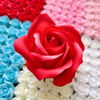 Têtes de roses artificielles à 3 couches, 45 couleurs, pour la Fête des Enseignants, fabrication de bouquets DIY, cadeau, vente en gros