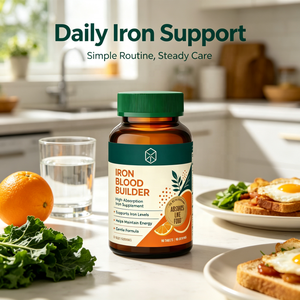 Comprimés de fer pour la croissance sanguine sous marque privée pour femmes et hommes, enrichis en <span class=keywords><strong>B12</strong></span>, acide folique et vitamine C pour stimuler l'absorption du fer, végétaliens, sans OGM, 30 comprimés - Product Image 4