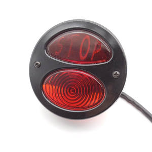 Accessoires pour motos, feux arrière LED ronds pour moto tout-terrain, feux stop et de position modifiés pour vélo électrique - Product Image 1