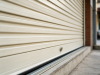 Porte à enroulement en aluminium personnalisable, résistante au vent, avec grille de protection, design minimaliste pour usine industrielle et entrepôt