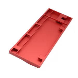 Red Anodizing Aluminium Teile Hersteller Custom CNC Mechanical Keyboard Case 87% Tastatur gehäuse