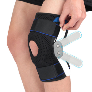 Soporte de <span class=keywords><strong>Rodilla</strong></span> Articulado con Correas Ajustables Anticolisión y Rótula Abierta, Disponible para OEM, Ideal para Deportes - Product Image 1