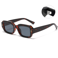 Lunettes de soleil rétro à monture petite effet écaille de tortue, unisexe, carrées, protection UV, nouvelle collection, prix de gros