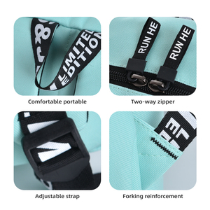 Custom Heat Transfer Student <b>Backpack</b> Schoolbag <b>Kids</b> Bag Large Space Two Side Pockets Adjustable Belt School Bag Printing logo - Product Image 4