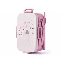 Niedliche Cartoon-Kinder-Lunchbox - Auslaufsichere Bento-Box mit Fächern - Tragbarer BPA-freier Lebensmittelbehälter für Schüler