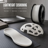 Filament en mousse TPU Printmate Aero 1,75 mm, léger et flexible, matériau d'impression 3D, dureté réglable 55-90A, rebond élevé, 250 g, blanc