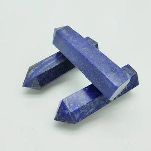 Suministro directo de fábrica Columnas de cristal natural puro Lapislázuli afgano Prismas hexagonales tallados Muebles para el hogar saludables - Product Image 2