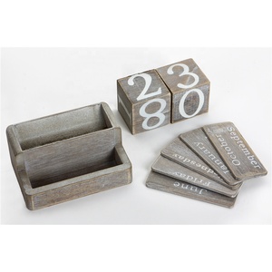 Bàn Gỗ Advent Lịch Tùy Chỉnh Bàn Gỗ Đếm Ngược Khối Lịch Đứng Lịch Vạn Niên Hình Khối - Product Image 2