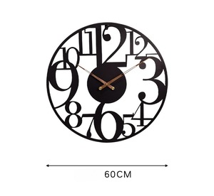 60Cm Kích Thước Lớn Kim Loại Đồng Hồ Treo Tường Với Số Thiết Kế Mới Bộ Sưu Tập Tốt Nhất Đơn Giản Đồng Hồ Treo Tường Hiện Đại Nhìn Thiết Kế Độc Đáo Treo Tường - Product Image 2
