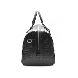 Yüksek kalite özel kabartmalı Logo dayanıklı büyük kapasiteli depolama PU deri silindir seyahat çantası - Product Image 4