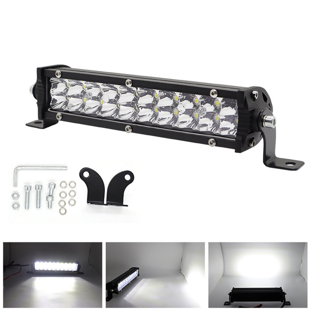 New MCY ML-C26 Dual Row Slim Reflector 7 Inch 60W 12-24V IP68 Waterproof 18000LM Offroad Driving LED Light Bar Diecast Aluminum