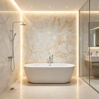 Grande dalle de marbre naturel, pierre naturelle de grande taille, résistante à l'usure et aux taches, facile d'entretien pour la décoration intérieure de villas