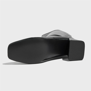 Bottes en cuir mi-longues pour femmes XSD Factory, style western, à bout carré, respirantes, avec talon antidérapant, idéales pour l'hiver et l'automne - Product Image 6