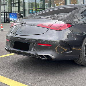 Mercedes-Benz CLE Coupe C236 2024 AMG Exhaust Tailpipe Frame Decal Bumper Modification Piano Black Carbon Fiber Texture - Product Image 2