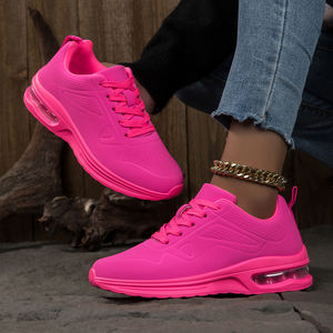 Chaussures de course sur route minimalistes pour femmes, baskets de jogging, chaussures de course sur piste, coussin d'air, tissu extensible, maille respirante, basses, à lacets - Product Image 3