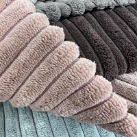 Tissu en velours recyclé 100% polyester 2,5w pour canapé de salon, meubles, ignifuge, style uni, tissu 100% polyester