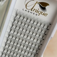 Cils 8D préfabriqués en éventail, volume synthétique fait main, base courte et pointue, différents styles, 0.05mm 0.07mm
