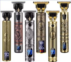 Cortapelos eléctricos blancos para tallar el cabello, fábrica al por mayor, cortapelos con cabezal de aceite Retro recargable, cortador de pelo eléctrico - Product Image 6