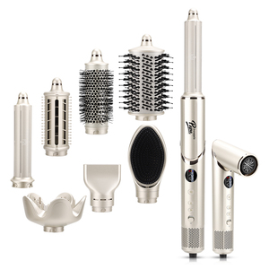 Professional <strong>Hair</strong> <strong>Straightener</strong> Multi Stylers Hot Air Brush Hairdryer Multi 8 in 1 <strong>Hair</strong> Styler Bldc Multifunction <strong>Hair</strong> <strong>Curler</strong> - Product Image 1