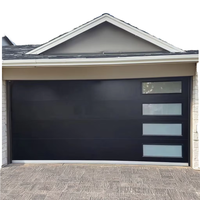 Porte de garage sectionnelle en aluminium et verre JingFeng pour usage domestique et commercial - Automatique, résistante au vent, certifiée anti-ouragan