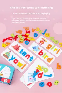26 pezzi giocattolo di legno <span class=keywords><strong>per</strong></span> bambini alfabeto <span class=keywords><strong>inglese</strong></span> ortografia gioco di parole apprendimento precoce cognitivo blocco di costruzione Puzzle - Product Image 6