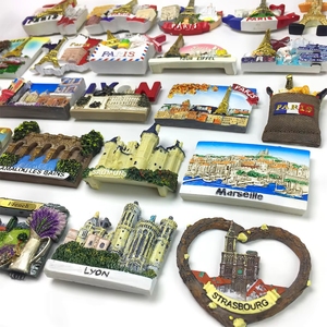 Aimants de réfrigérateur magnétiques en résine naturelle, peints à la main, motifs sculptés, figurines artistiques, vente en gros, pour Noël et la fête <span class=keywords><strong>des</strong></span> pères - Product Image 2