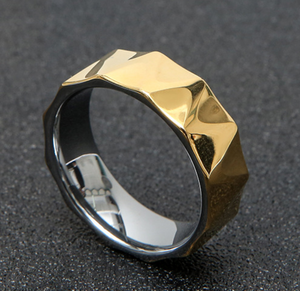 Người Đàn Ông Mỹ Của <span class=keywords><strong>Tungsten</strong></span> Vòng Thép 8Mm Vàng Sóng Lõm Người Đàn Ông Của <span class=keywords><strong>Tungsten</strong></span> Nhẫn Vàng Người Đàn Ông Xe Máy Đồ Trang Sức - Product Image 4