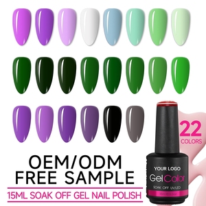เจลสีทาเล็บ 15 มล. แฟชั่น 22 สี เม็ดสีคงทน ไม่มีฟองอากาศ รับผลิตจำนวนมาก รองรับการสั่งผลิตตามความต้องการ - Product Image 1