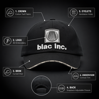 Gorra de Béisbol Trucker Personalizada de 6 Paneles, Negra, de Sarga de Algodón, con Parche Bordado con Letras y Bordado 3D en Relieve, Ajustable