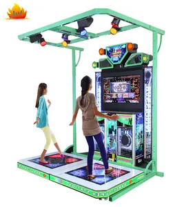 2名玩家玩街机超级舞蹈站街机游戏机音乐节奏舞蹈革命街机出售